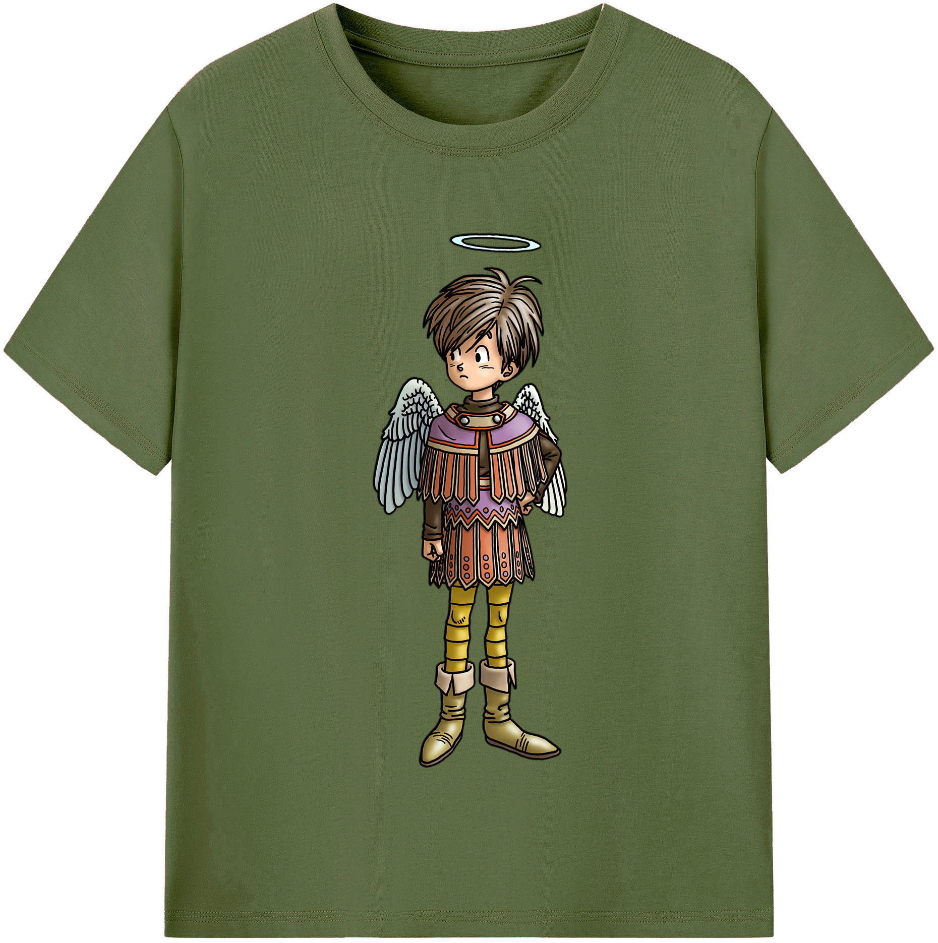 （画像用） ドラゴンクエスト Doragon Kuesuto Dragon Quest 綿100％半袖Tシャツ（フロントプリント）